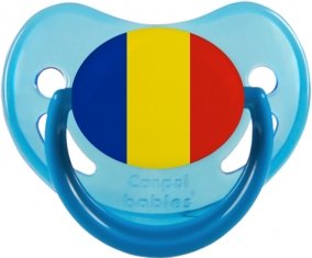 Drapeau Roumanie Sucette Physiologique Bleue phosphorescente