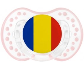 Drapeau Roumanie Sucette LOVI Dynamic Retro-blanc-rose-tendre classique