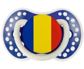 Drapeau Roumanie Sucette LOVI Dynamic Bleu-marine phosphorescente