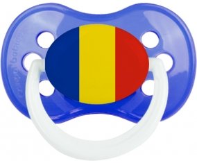 Drapeau Roumanie Tétine Anatomique Bleu classique