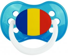 Drapeau Roumanie Tétine Anatomique Cyan classique