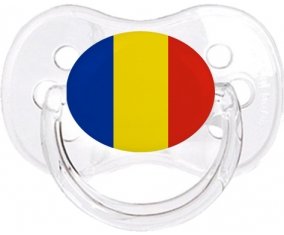 Drapeau Roumanie Sucette Cerise Transparent classique