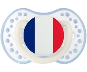 Drapeau île de la Réunion Sucette LOVI Dynamic Blanc-cyan classique