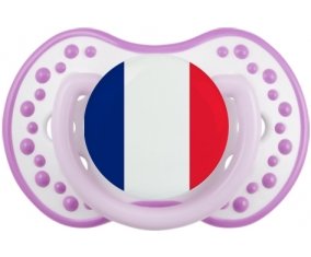 Drapeau île de la Réunion Sucette LOVI Dynamic Blanc-mauve classique