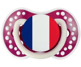 Drapeau île de la Réunion Sucette LOVI Dynamic Fuchsia phosphorescente