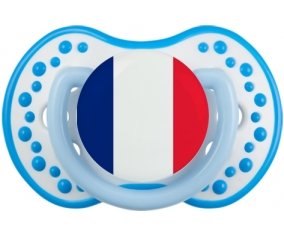 Drapeau île de la Réunion Sucette LOVI Dynamic Blanc-bleu phosphorescente