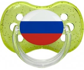 Drapeau Russie Sucete Cerise Vert à paillette