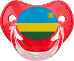 Drapeau Rwanda Sucete Physiologique Rouge à paillette