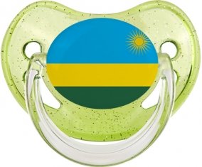 Drapeau Rwanda Sucete Physiologique Vert à paillette