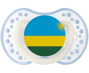 Drapeau Rwanda Tétine LOVI Dynamic Blanc-cyan classique