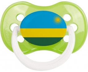 Drapeau Rwanda Sucette Anatomique Vert classique