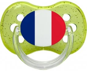 Drapeau Saint Barthlemy Sucette Cerise Vert à paillette