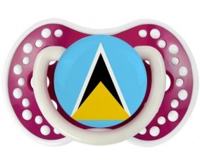 Drapeau Sainte-Lucie Tétine LOVI Dynamic Fuchsia phosphorescente