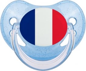 Drapeau Saint Martin Sucette Physiologique Bleue à paillette