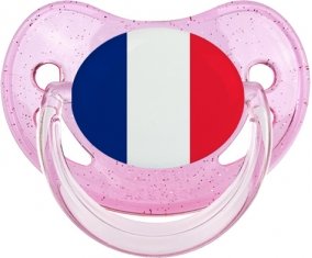 Drapeau Saint Martin Sucette Physiologique Rose à paillette