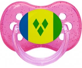 Drapeau Saint-Vincent-et-les-Grenadines Sucete Cerise Rose à paillette