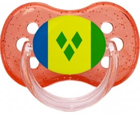 Drapeau Saint-Vincent-et-les-Grenadines Sucete Cerise Rouge à paillette