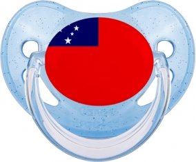 Drapeau Samoa Sucete Physiologique Bleue à paillette