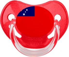 Drapeau Samoa Sucete Physiologique Rouge à paillette