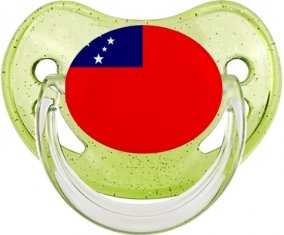 Drapeau Samoa Sucete Physiologique Vert à paillette