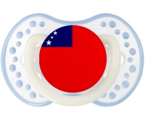 Drapeau Samoa Tétine LOVI Dynamic Blanc-cyan classique