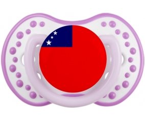 Drapeau Samoa Tétine LOVI Dynamic Blanc-mauve classique