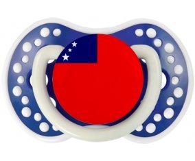 Drapeau Samoa Tétine LOVI Dynamic Bleu-marine phosphorescente