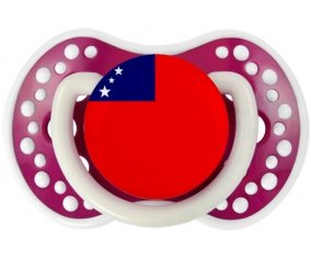 Drapeau Samoa Tétine LOVI Dynamic Fuchsia phosphorescente