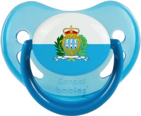 Drapeau Saint Marin Sucette Physiologique Bleue phosphorescente