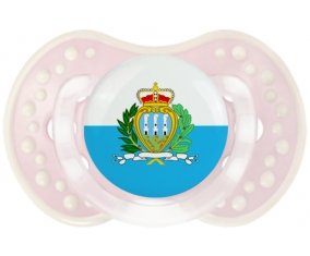 Drapeau Saint Marin Sucette LOVI Dynamic Retro-rose-tendre classique
