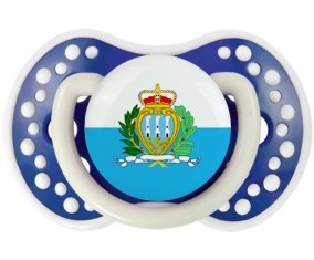 Drapeau Saint Marin Sucette LOVI Dynamic Bleu-marine phosphorescente