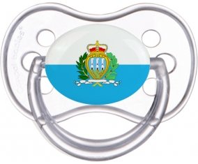 Drapeau Saint Marin Tétine Anatomique Transparente classique