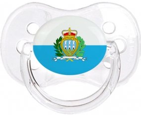 Drapeau Saint Marin Sucette Cerise Transparent classique