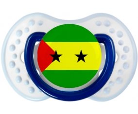 Drapeau Sao Tomé et Principe Sucette LOVI Dynamic Marine-blanc-bleu classique