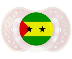 Drapeau Sao Tomé et Principe Sucette LOVI Dynamic Retro-rose-tendre classique