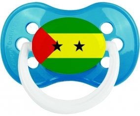 Drapeau Sao Tomé et Principe Sucette Anatomique Cyan classique