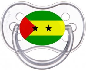 Drapeau Sao Tomé et Principe Sucette Anatomique Transparente classique