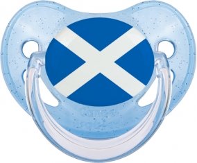 Drapeau Écosse Sucete Physiologique Bleue à paillette