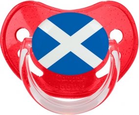 Drapeau Écosse Sucete Physiologique Rouge à paillette