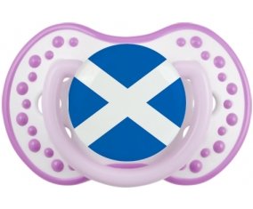 Drapeau Écosse Tétine LOVI Dynamic Blanc-mauve classique