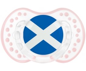 Drapeau Écosse Tétine LOVI Dynamic Retro-blanc-rose-tendre classique