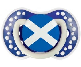 Drapeau Écosse Tétine LOVI Dynamic Bleu-marine phosphorescente