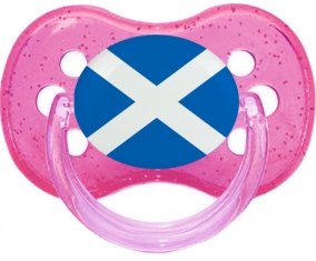 Drapeau Écosse Sucette Cerise Rose à paillette