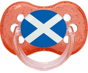 Drapeau Écosse Sucette Cerise Rouge à paillette