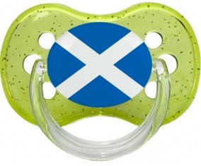 Drapeau Écosse Sucette Cerise Vert à paillette