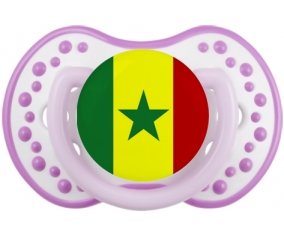 Drapeau Sénégal Sucette LOVI Dynamic Blanc-mauve classique