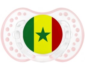Drapeau Sénégal Sucette LOVI Dynamic Retro-blanc-rose-tendre classique