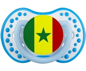 Drapeau Sénégal Sucette LOVI Dynamic Blanc-bleu phosphorescente