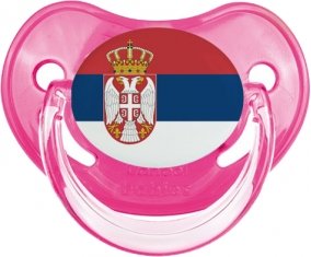 Drapeau Serbie Sucette Physiologique Rose classique