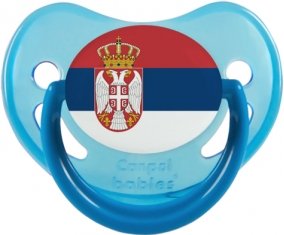 Drapeau Serbie Sucette Physiologique Bleue phosphorescente